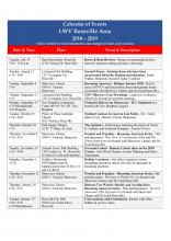 LWV Roseville Area 2018-19 Calendar of Events